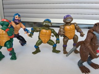 Lote 10 Figuras Tortugas Ninja Años 80