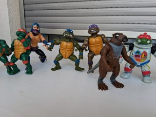 Lote 10 Figuras Tortugas Ninja Años 80