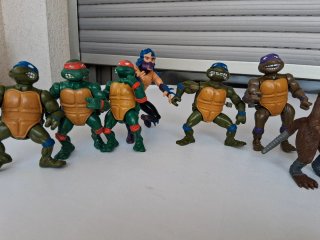 Lote 10 Figuras Tortugas Ninja Años 80