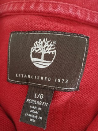 Polo uomo rossa Timberland cotone t.L