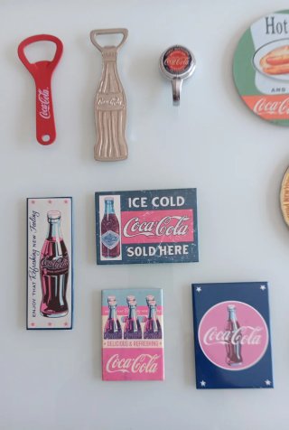 Lote Vintage Coca-Cola: Imanes, Posavasos y Abrido