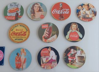 Lote Vintage Coca-Cola: Imanes, Posavasos y Abrido