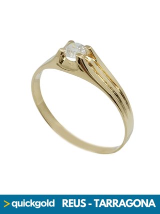035-01-01106 ANILLO ORO 18K SOLITARIO T13