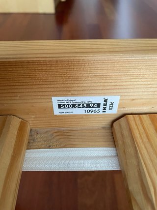 Estructura de cama de madera de pino 207x146x30