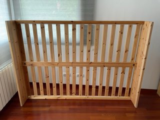 Estructura de cama de madera de pino 207x146x30