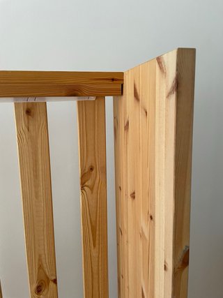 Estructura de cama de madera de pino 207x146x30