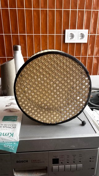 Lámpara de mesa ratán