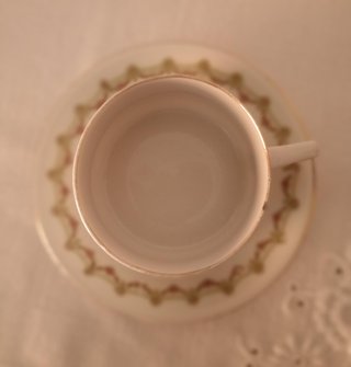Taza y plato WeimarPreciosa y antigua taza y plati