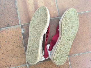 Alpargatas Beige y Rojas