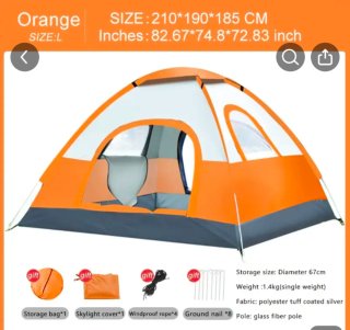 Tienda de campaña 2-3 persons.marrón.nueva