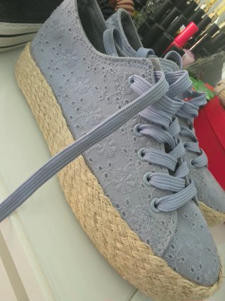 Zapatillas azules con esparto T39