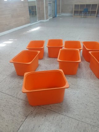 Cajas Organizadoras Naranja Plástico