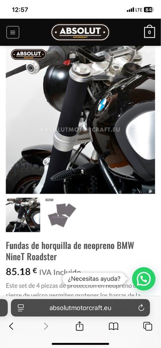 Fundas Horquilla Neopreno BMW NineT Roadster