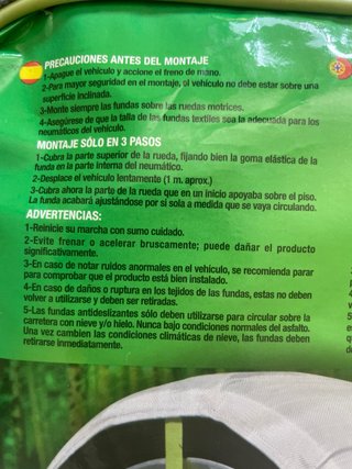 Cadena Textil Nieve DRIVETEX Talla 81 Sin Estrenar