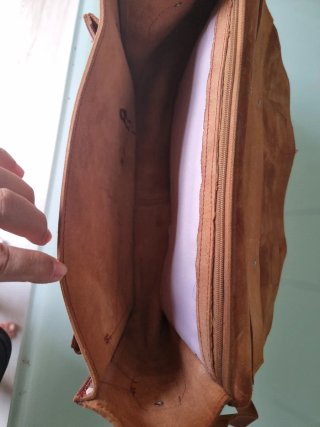 Bolso Piel Marrón 34x13x27cm