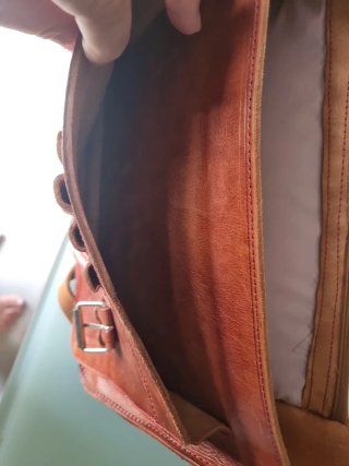 Bolso Piel Marrón 34x13x27cm