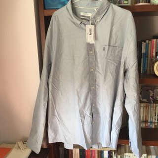 Camisa Oxford gris XXXL Cortefiel