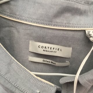 Camisa Oxford gris XXXL Cortefiel