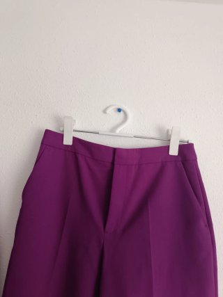 Traje Zara Púrpura Plumas Talla M