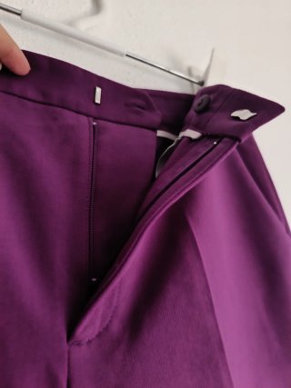 Traje Zara Púrpura Plumas Talla M