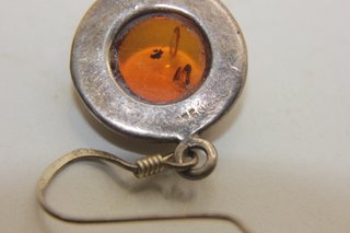 Stupendi orecchini argento ambra Vintage