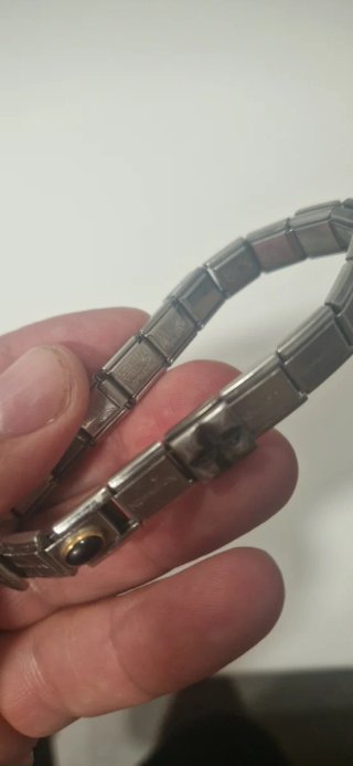 Bracciale a maglie argentato