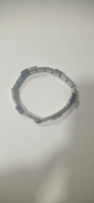 Bracciale a maglie argentato