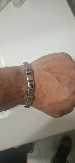 Bracciale a maglie argentato