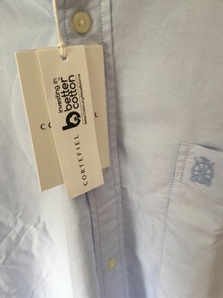 Camisa Oxford Cortefiel XXXL Azul Claro