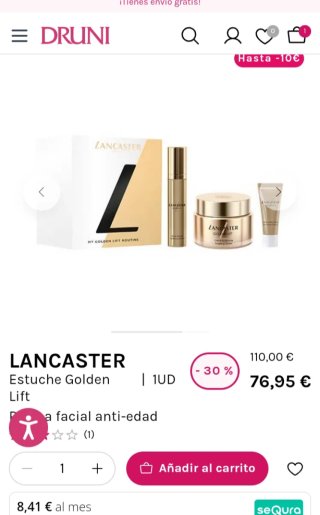Lancaster Estuche Golden Lift Crema Facial