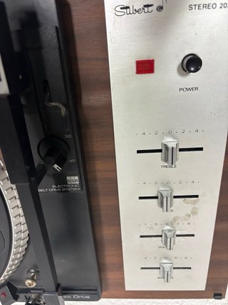Tocadiscos Stibert Stereo 2020 Marrón/Plata
