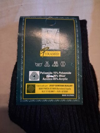 Calcetines Pyramid Angora Negro Talla 43