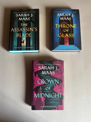 3 primeros libros saga Trono de Cristal en ingles.