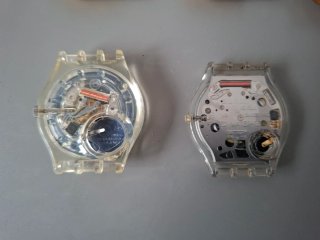 Lotto di 7 orologi Swatch da riparare o per pezzi di ricambio