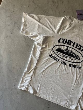 Maglia Corteiz Bianca “Rules The World” - Taglia M