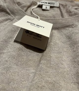 Jersey Shon Mott de Cashmere Beige Talla 3 (M)