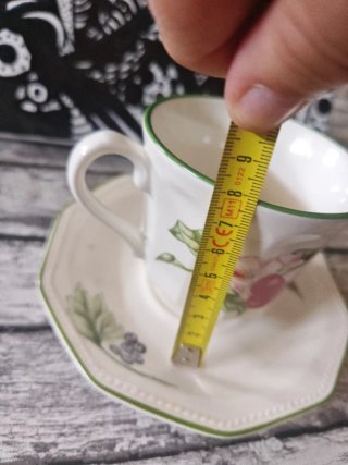 Juego 6 tazas de café y plato Churchill