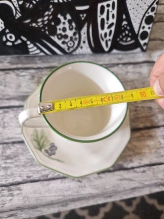 Juego 6 tazas de café y plato Churchill