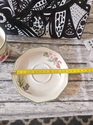 Juego 6 tazas de café y plato Churchill
