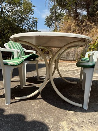 Mesa y 4 Sillas Jardín Exterior