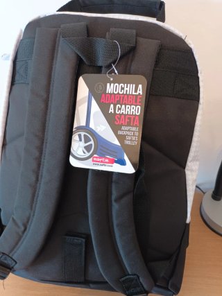 Mochila Real Madrid Grande Gris y Blanca