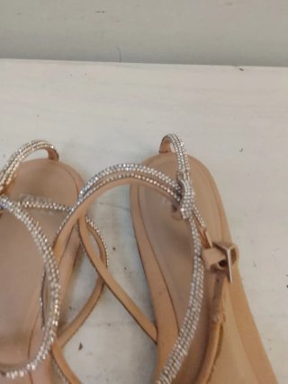 Sandali donna con strass e cinturino