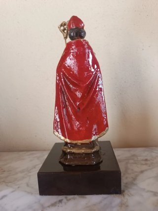 San Blas con peana de madera