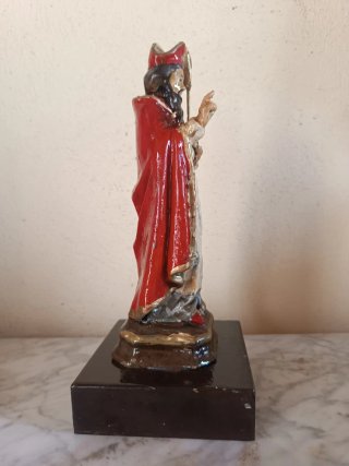 San Blas con peana de madera