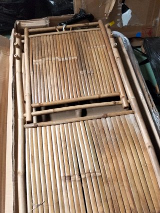 Sklum Tumbona Jardín Bambú Reclinable 200 cm