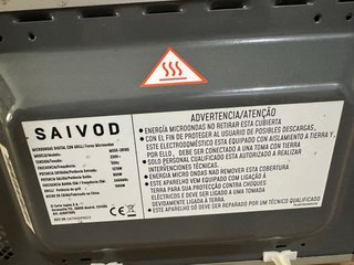 Microondas SAIVOD plateado