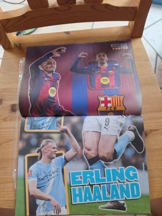 Revista mas álbum de fútbol, 20 cromos y 8 cartas