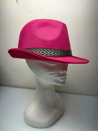 Cappello Rosa con Fascia Zigzag