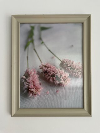 Marcos de fotos beige y rosa. 46x36cm