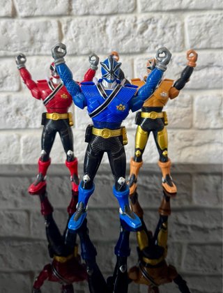 Set Power Ranger Samurai 3 Pezzi Vintage 2010